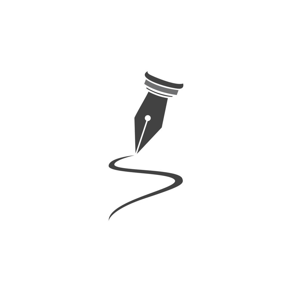 stylo plume logo modèle illustration vectorielle vecteur