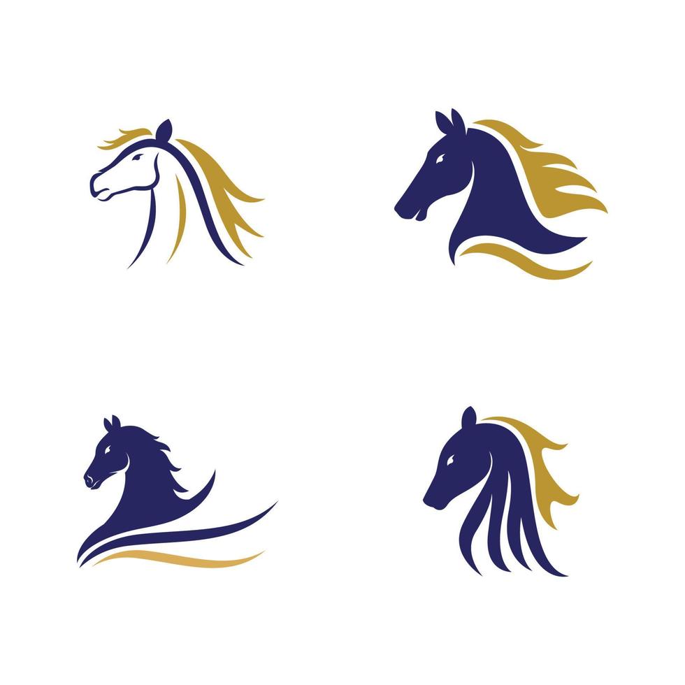 icône de vecteur de modèle de logo de cheval