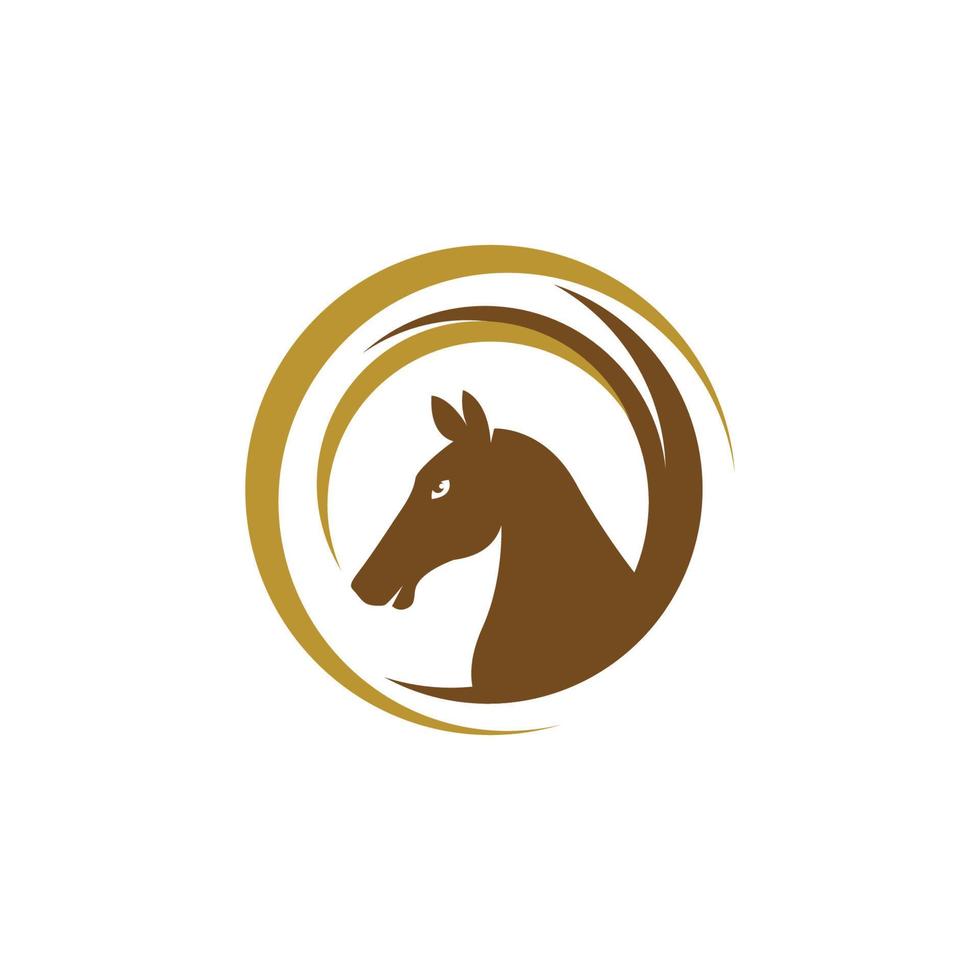 icône de vecteur de modèle de logo de cheval