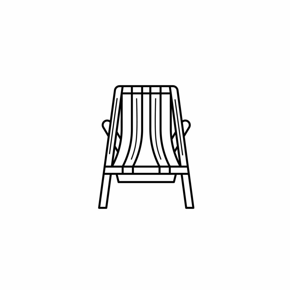 icône de la chaise. modèle d'icône de chaise longue. illustration vectorielle stock. vecteur
