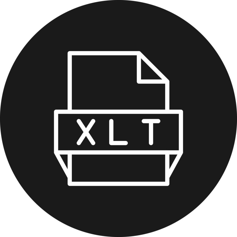 icône de format de fichier xlt vecteur