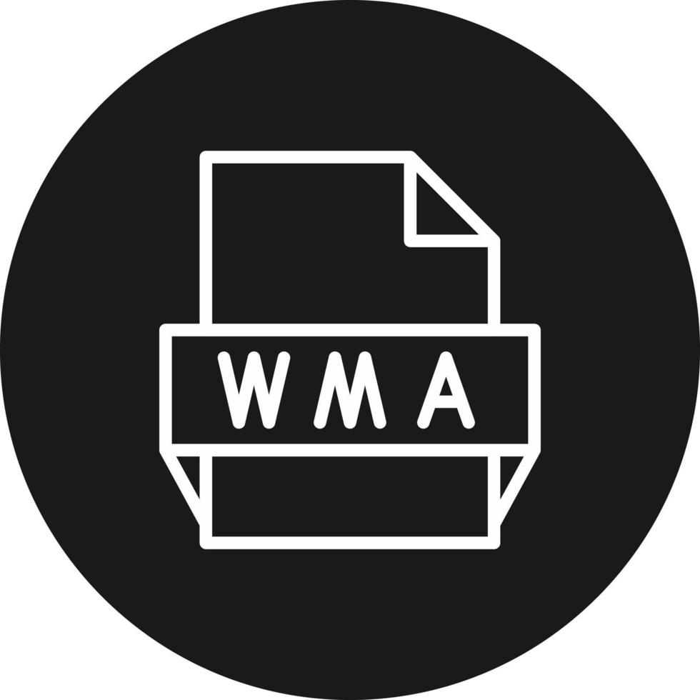 icône de format de fichier wma vecteur