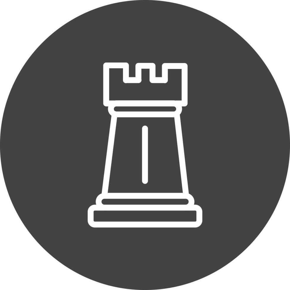 conception d'icône de vecteur de tour d'échecs