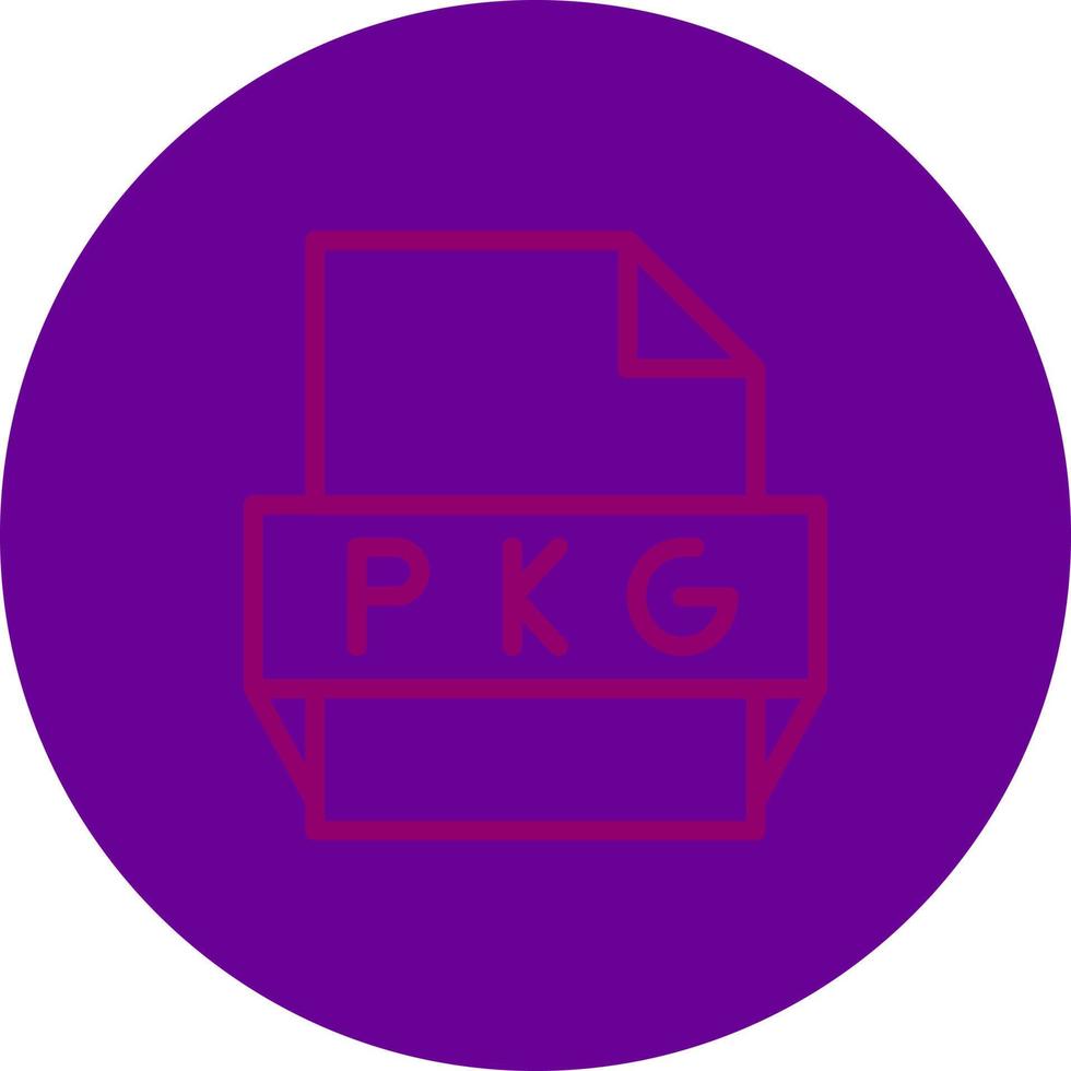 icône de format de fichier pkg vecteur