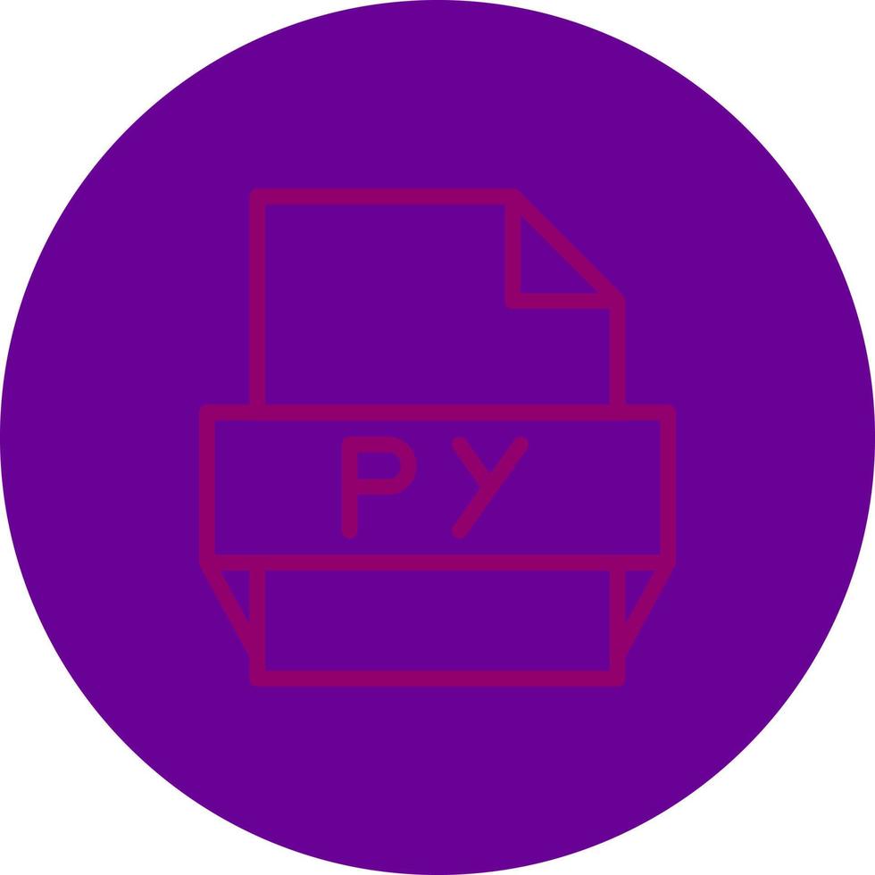 icône de format de fichier py vecteur