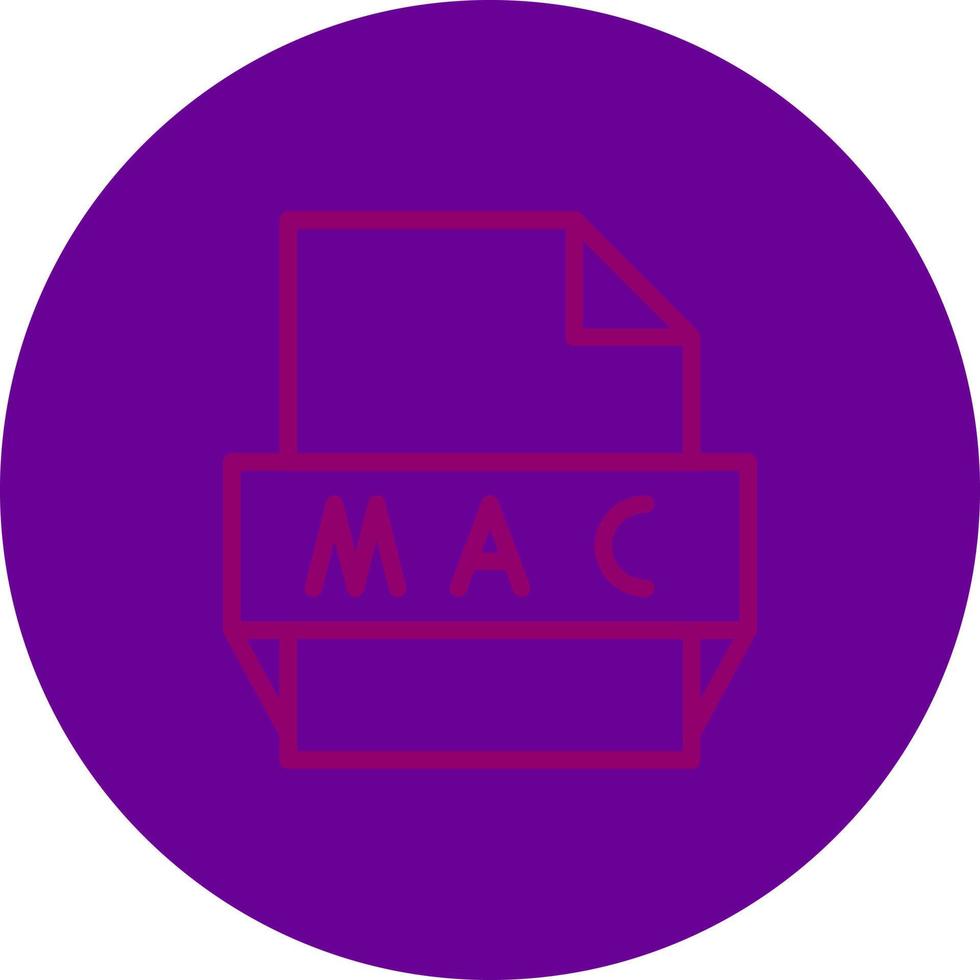 icône de format de fichier mac vecteur