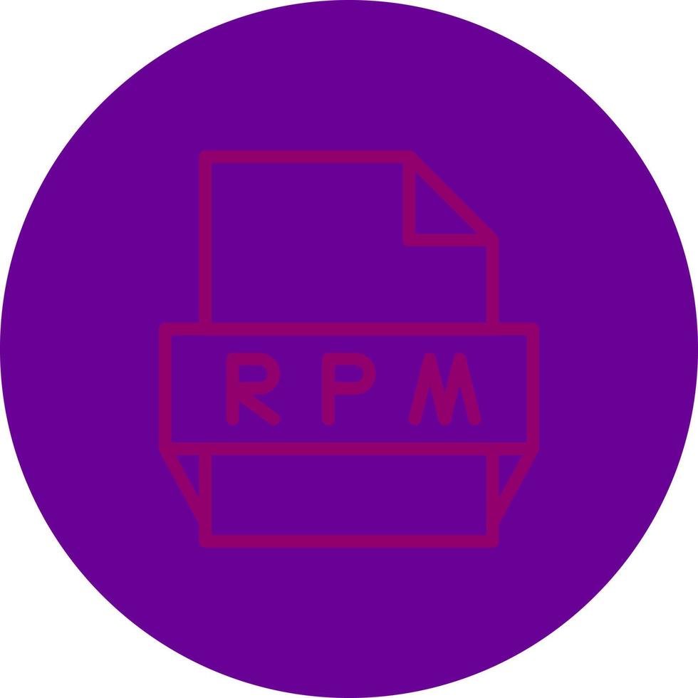 icône de format de fichier rpm vecteur