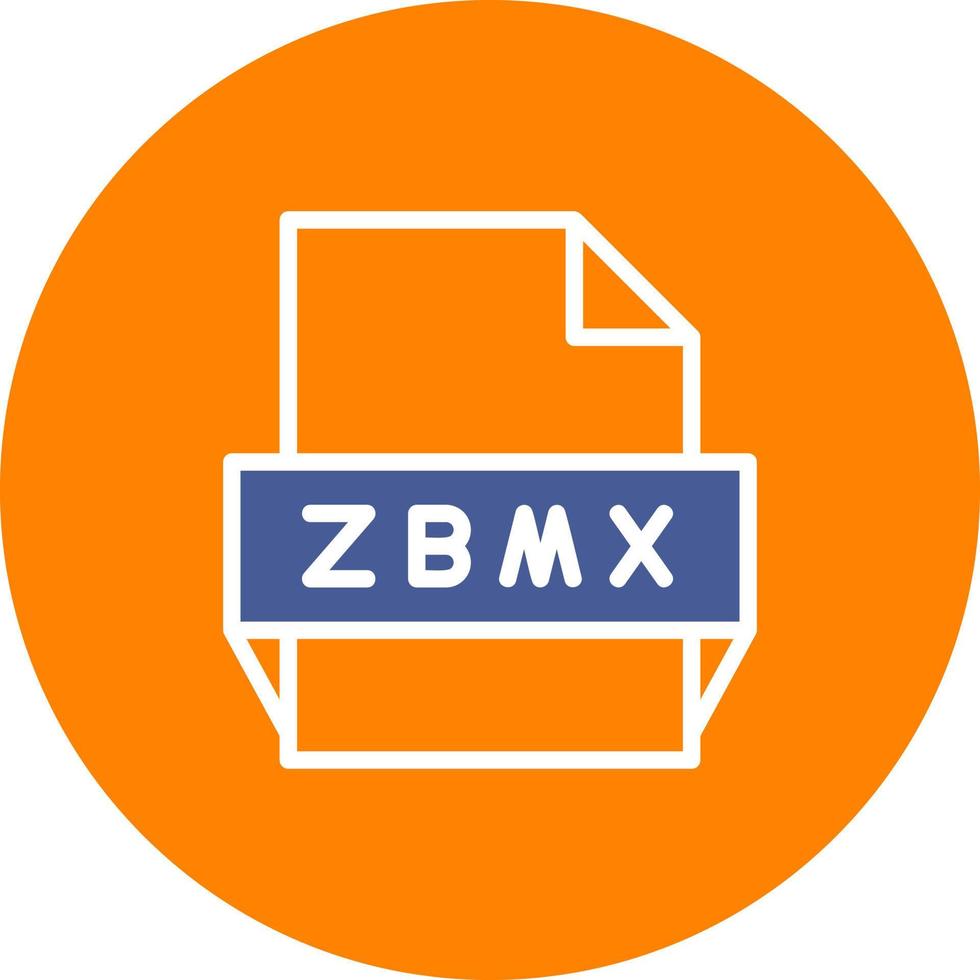 icône de format de fichier zbmx vecteur