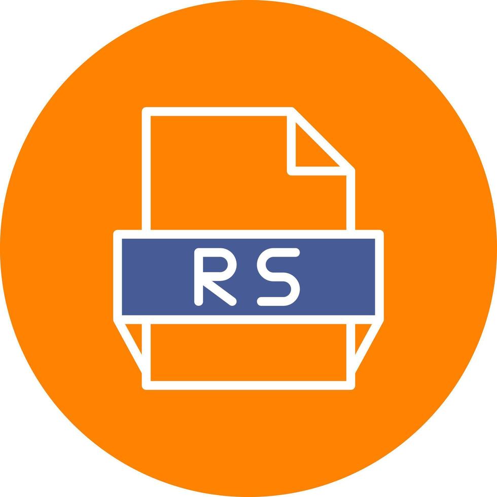 icône de format de fichier rs vecteur