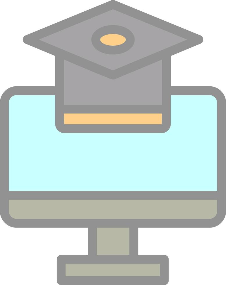 conception d'icône de vecteur d'éducation en ligne
