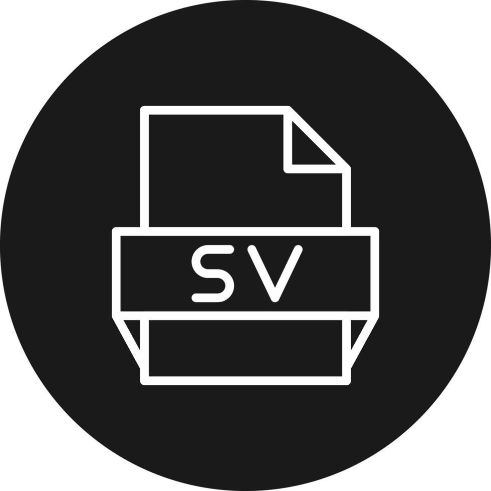 icône de format de fichier sv vecteur