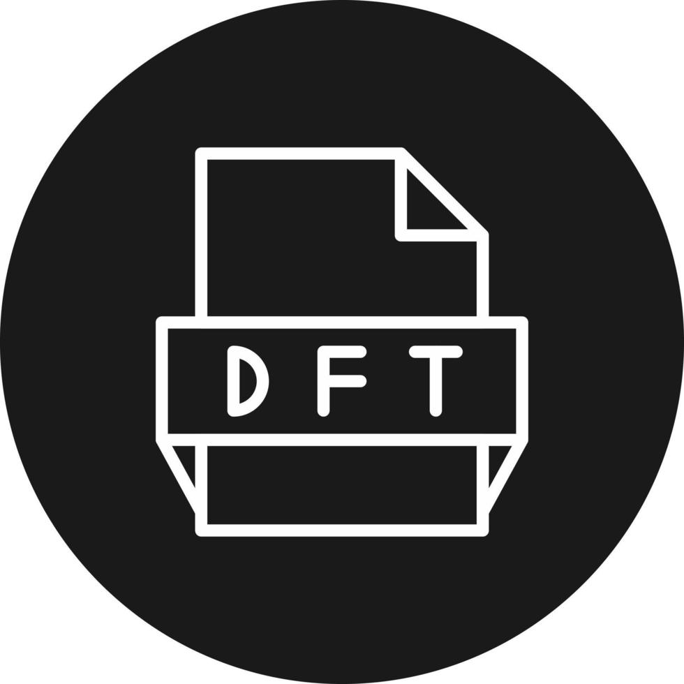 icône de format de fichier dft vecteur