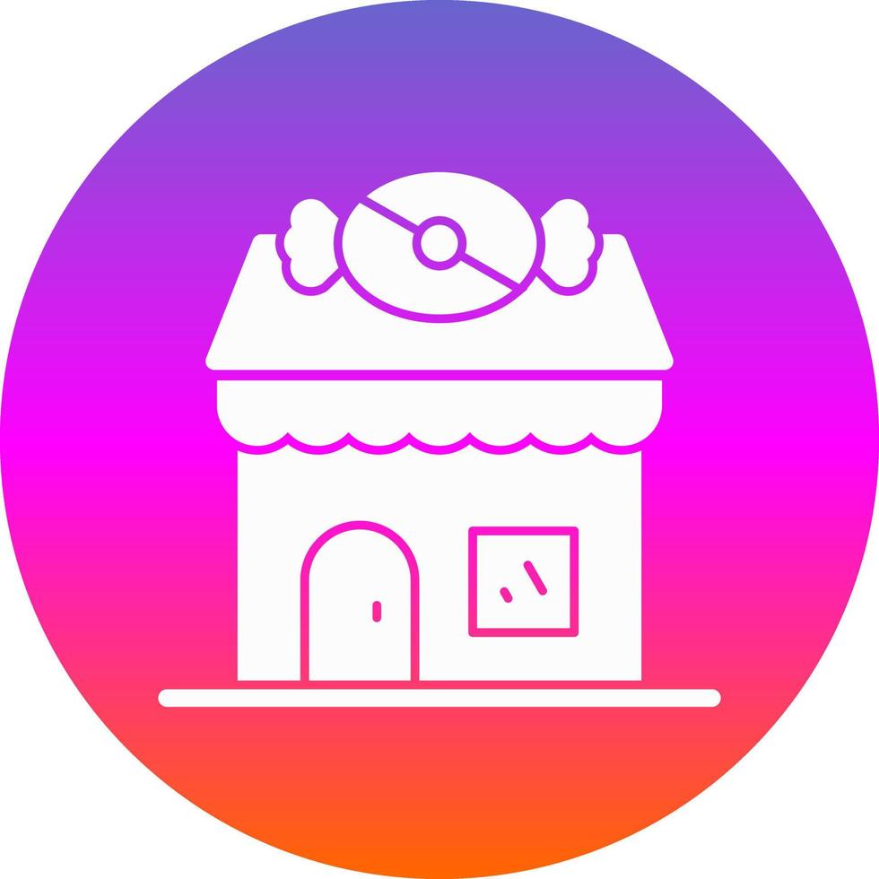 conception d'icône vectorielle de magasin de bonbons vecteur