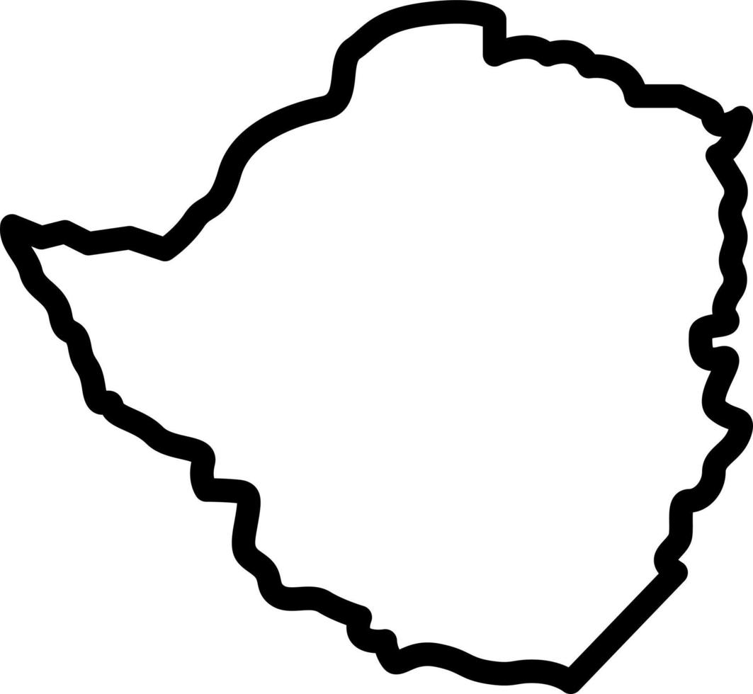 icône de ligne pour le zimbabwe vecteur