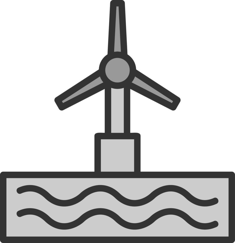 conception d'icône de vecteur de turbine