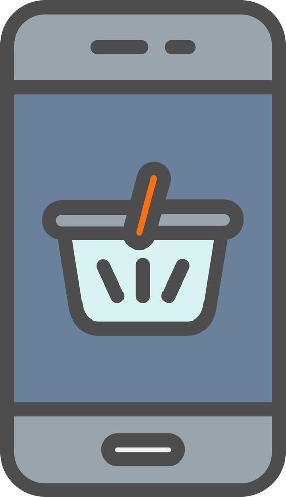 icône de vecteur d'épicerie en ligne