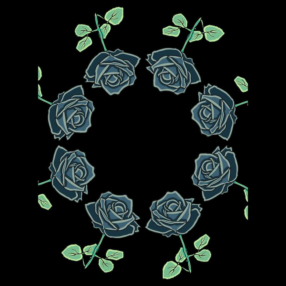 fleur rose rougeoyante illustration vectorielle vecteur