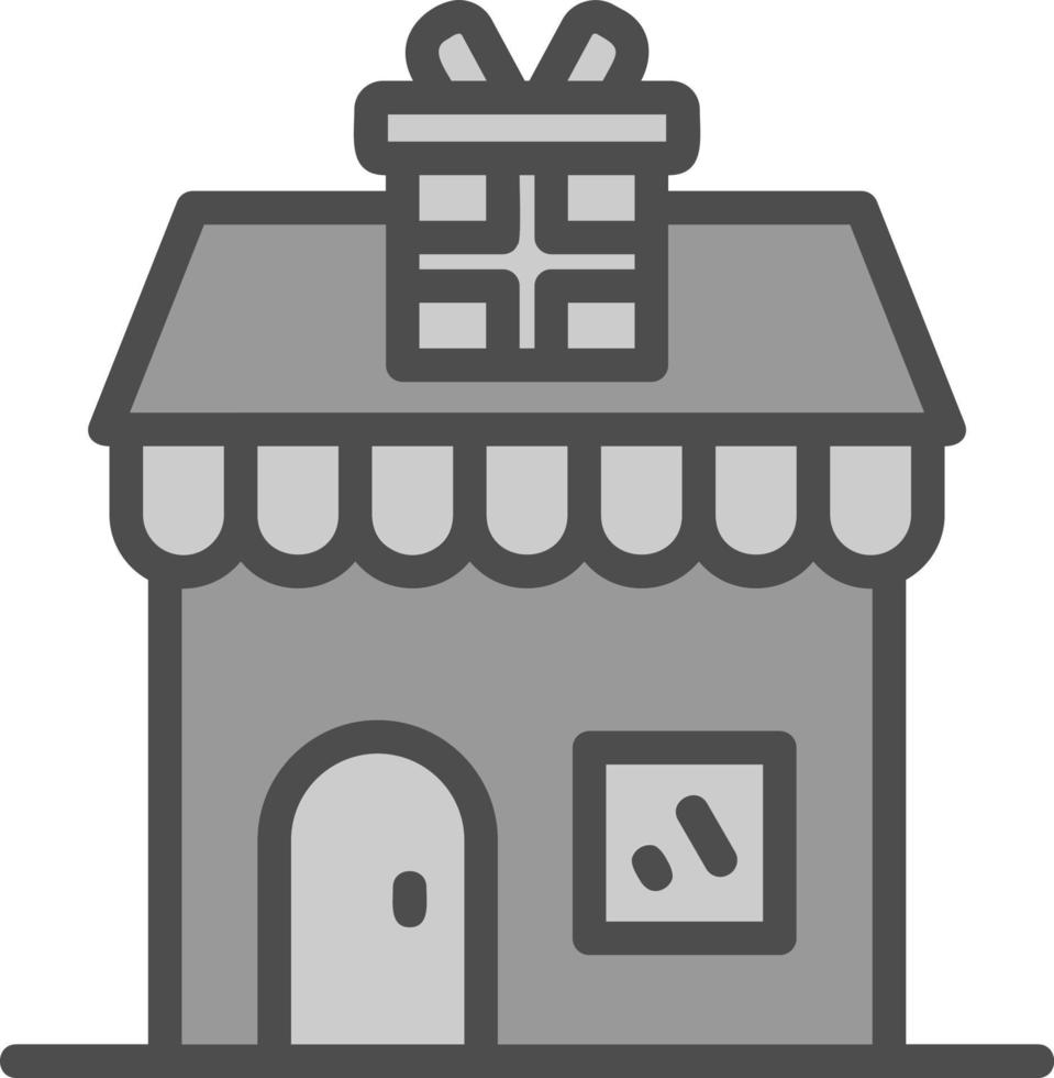 conception d'icône vectorielle de boutique de cadeaux vecteur