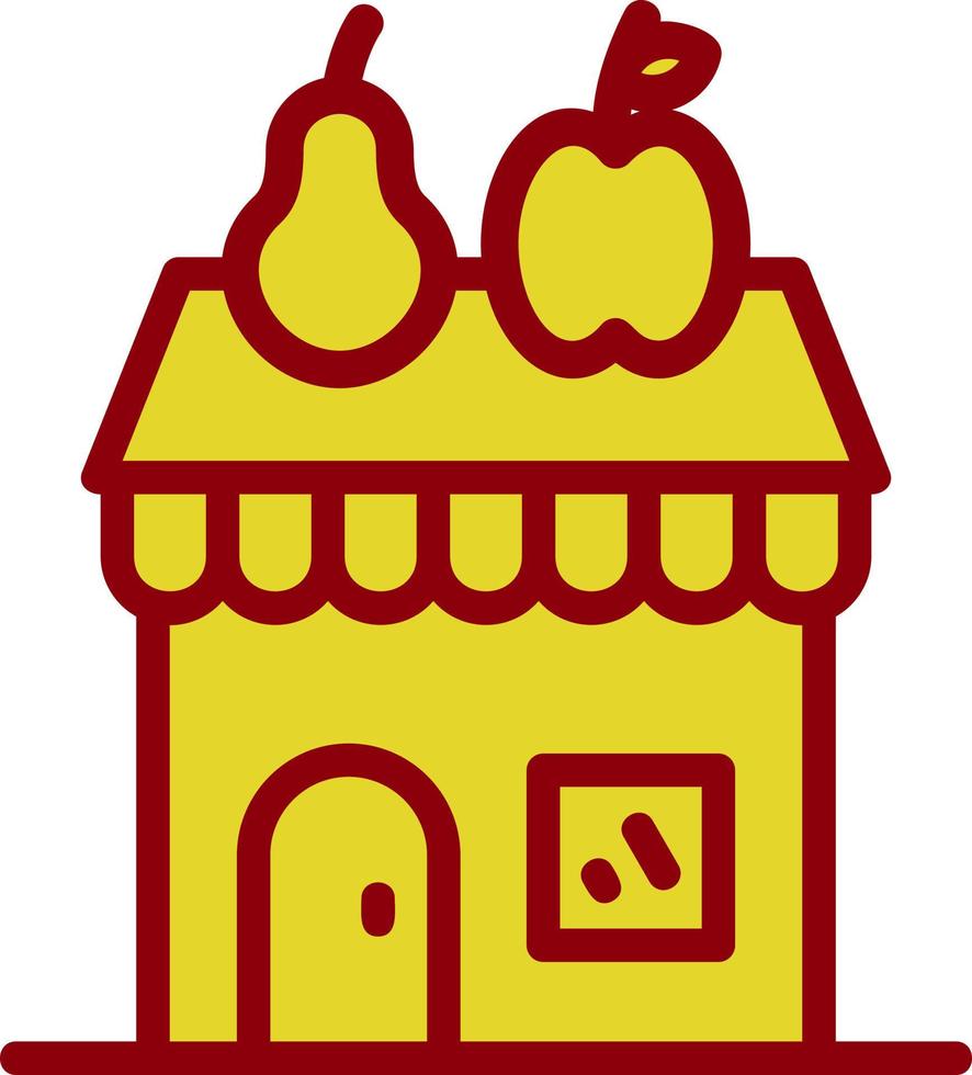 conception d'icône vectorielle de magasin de fruits vecteur