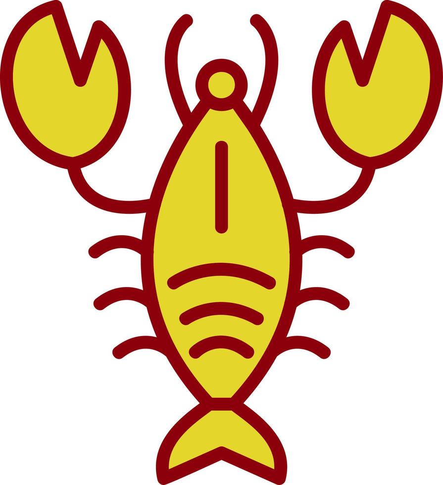 conception d'icône de vecteur de homard