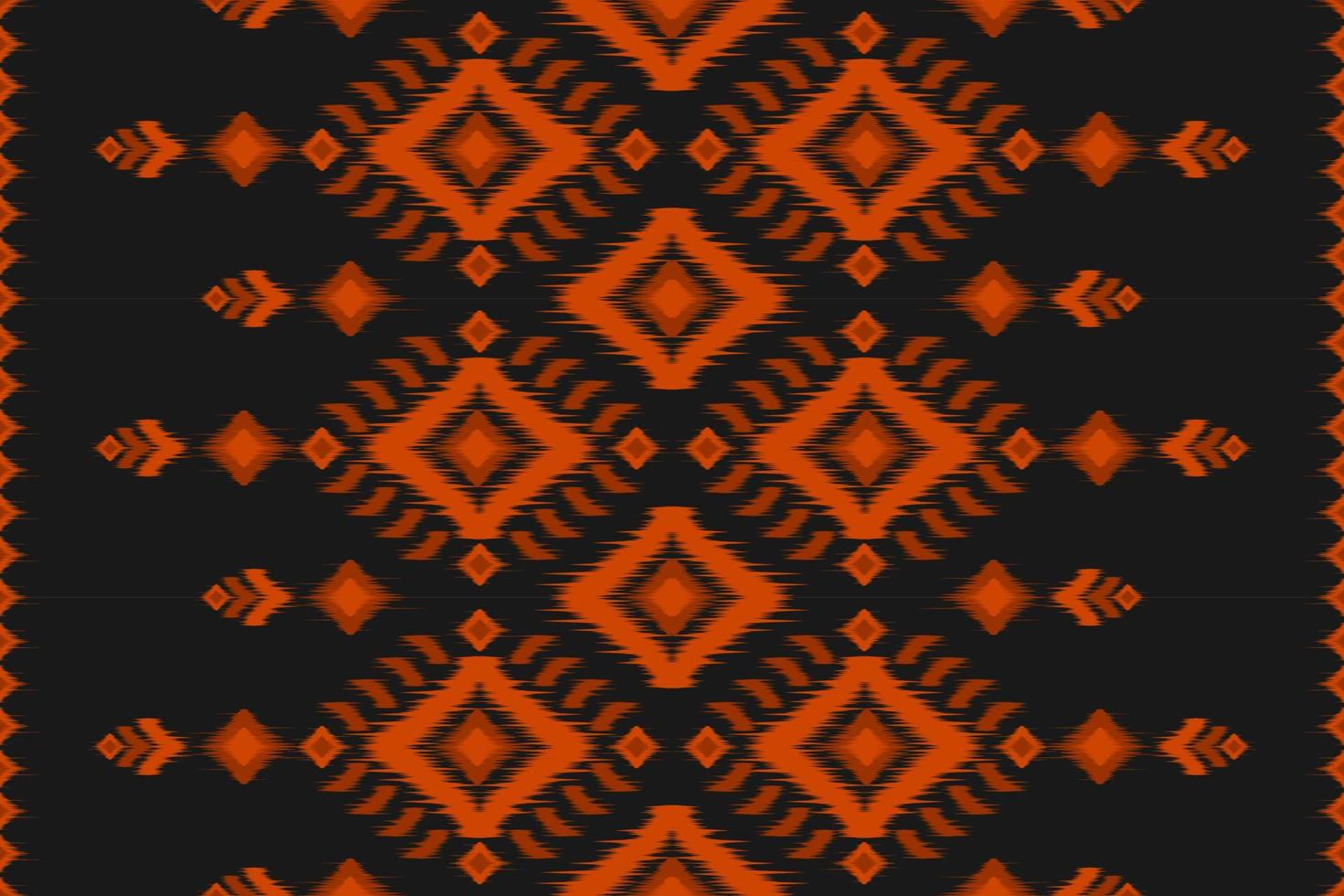 tapis ethnique motif ikat art. motif harmonieux d'ikat ethnique géométrique en tribal. façon mexicaine. vecteur