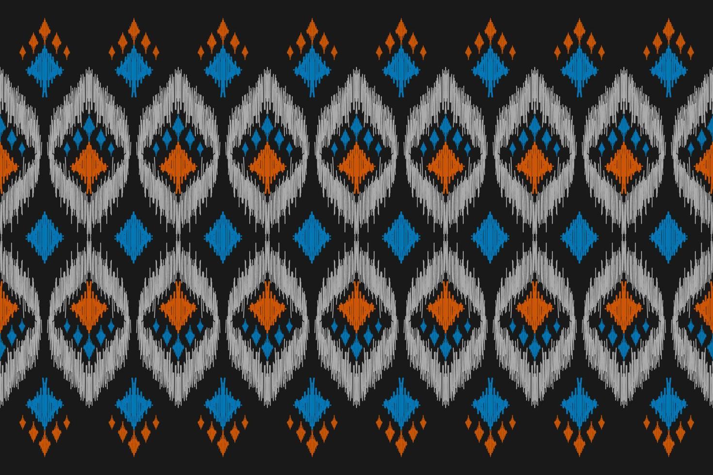 tapis ethnique motif tribal art. modèle sans couture ikat ethnique. style américain, mexicain. vecteur