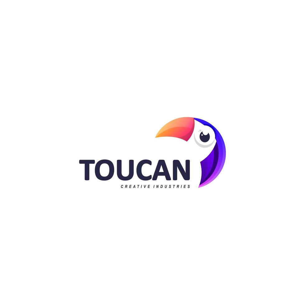 illustration vectorielle de logo toucan coloré. vecteur