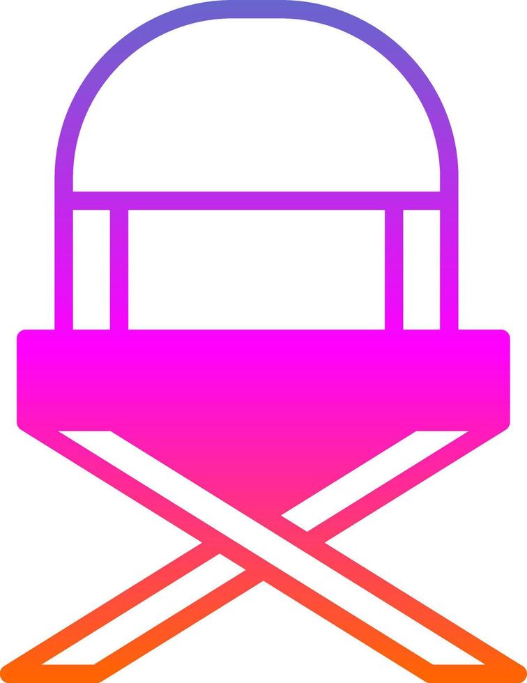 conception d'icône de vecteur de chaise pliante