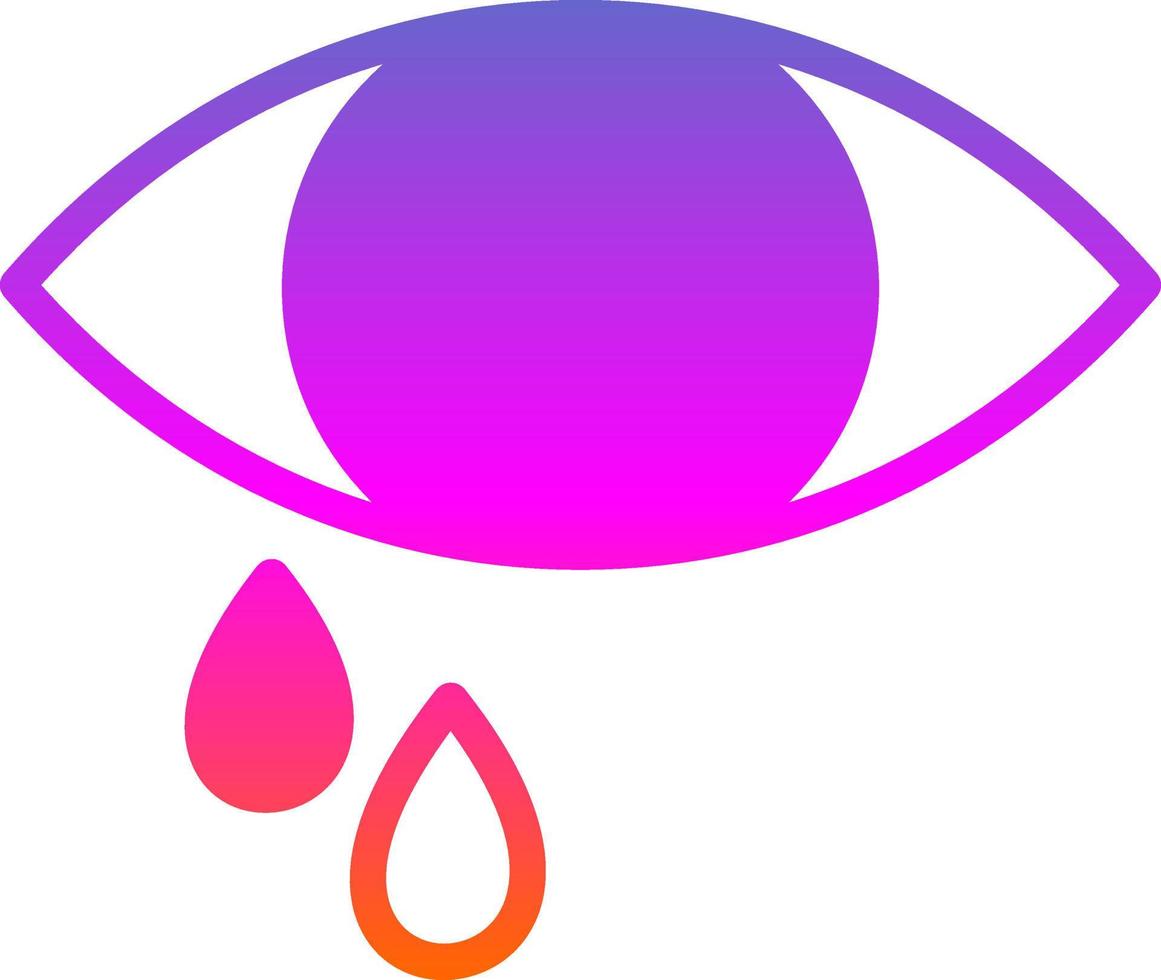 conception d'icône vectorielle yeux larmoyants vecteur
