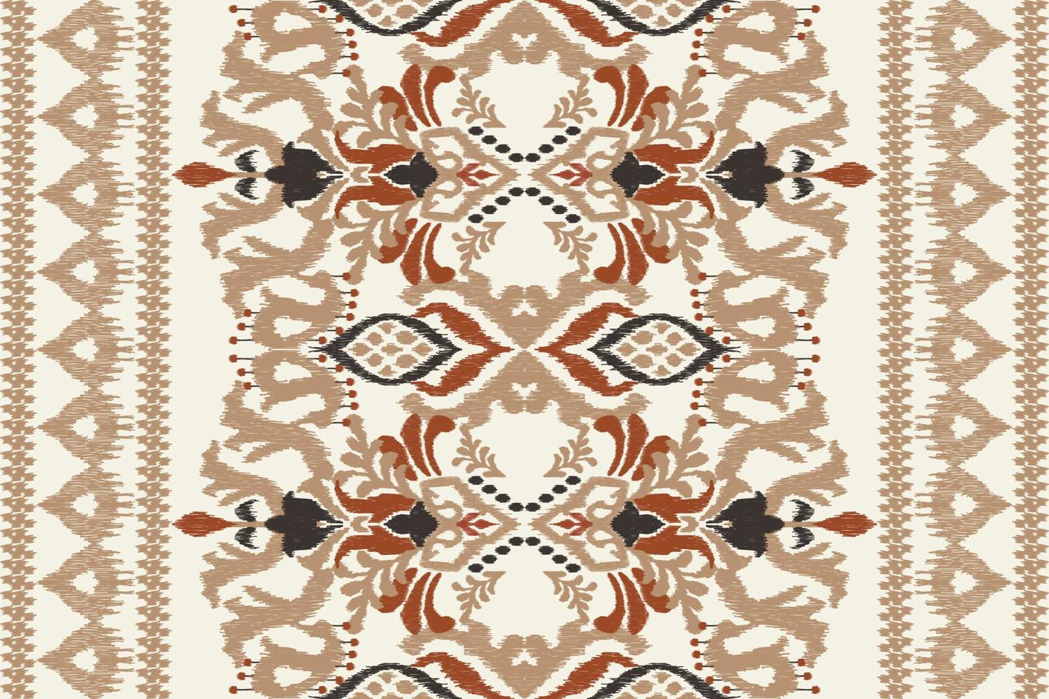 broderie cachemire florale ikat sur fond blanc. motif oriental ethnique géométrique style traditionnel. aztèque illustration vectorielle abstraite. conception pour la texture, le tissu, les vêtements, l'emballage, la décoration, l'écharpe. vecteur