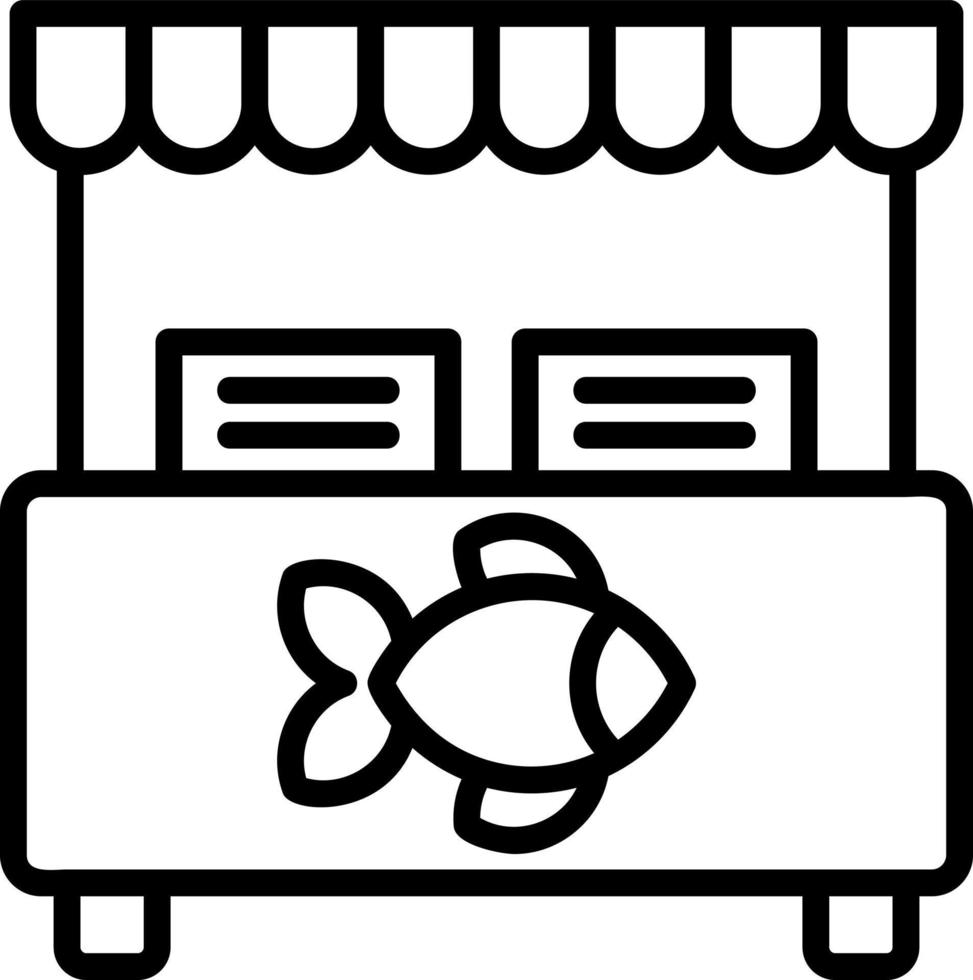 conception d'icône vectorielle de marché aux poissons vecteur