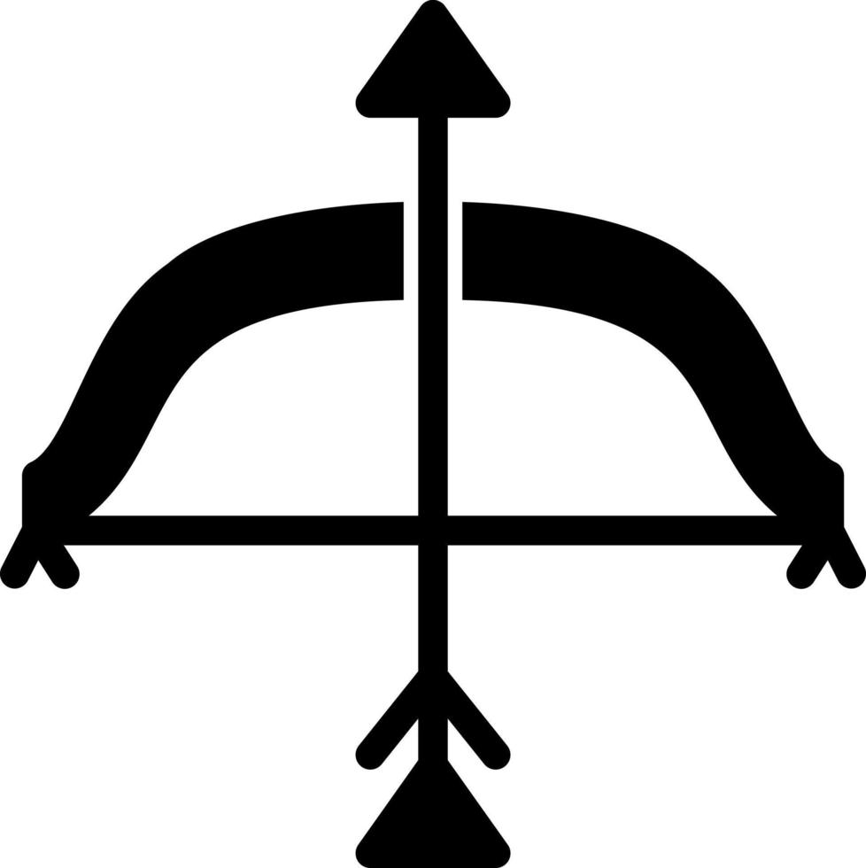 conception d'icône vectorielle arc et flèche vecteur