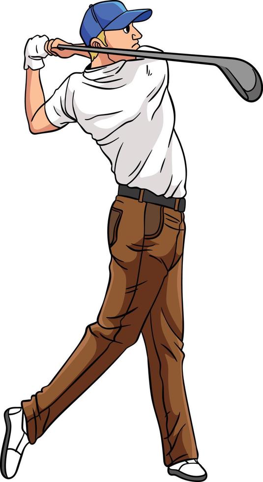 golf sports dessin animé couleur clipart illustration vecteur