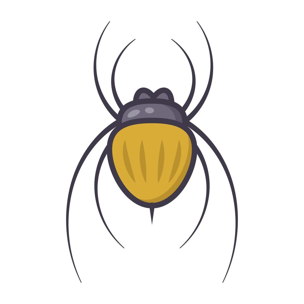 bug suceur de sang, icône d'insecte de tique de style dessin animé plat vecteur