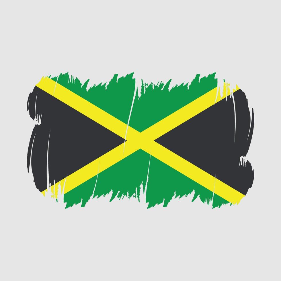 vecteur de brosse drapeau jamaïque