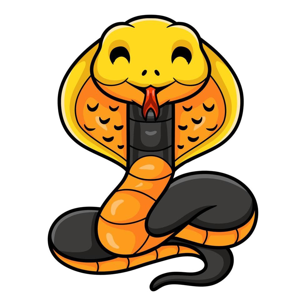 dessin animé mignon cobra philippin vecteur