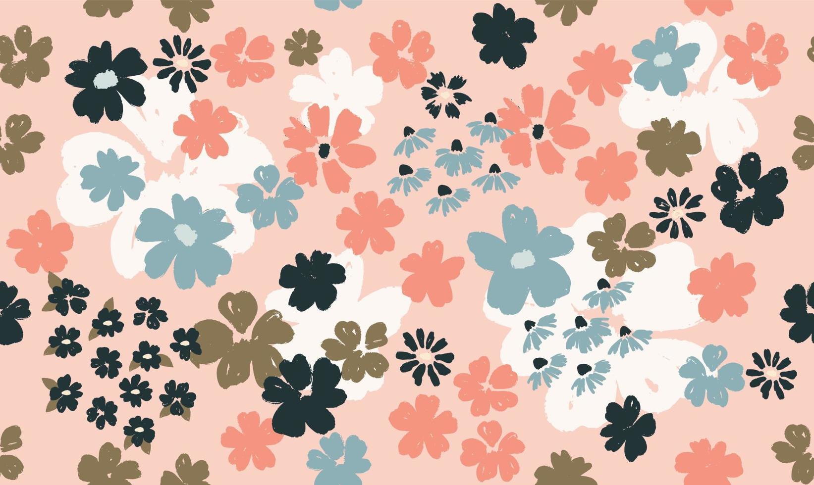 fond floral pour textile, maillot de bain, couvertures de motifs, surface, papier peint, emballage cadeau. vecteur