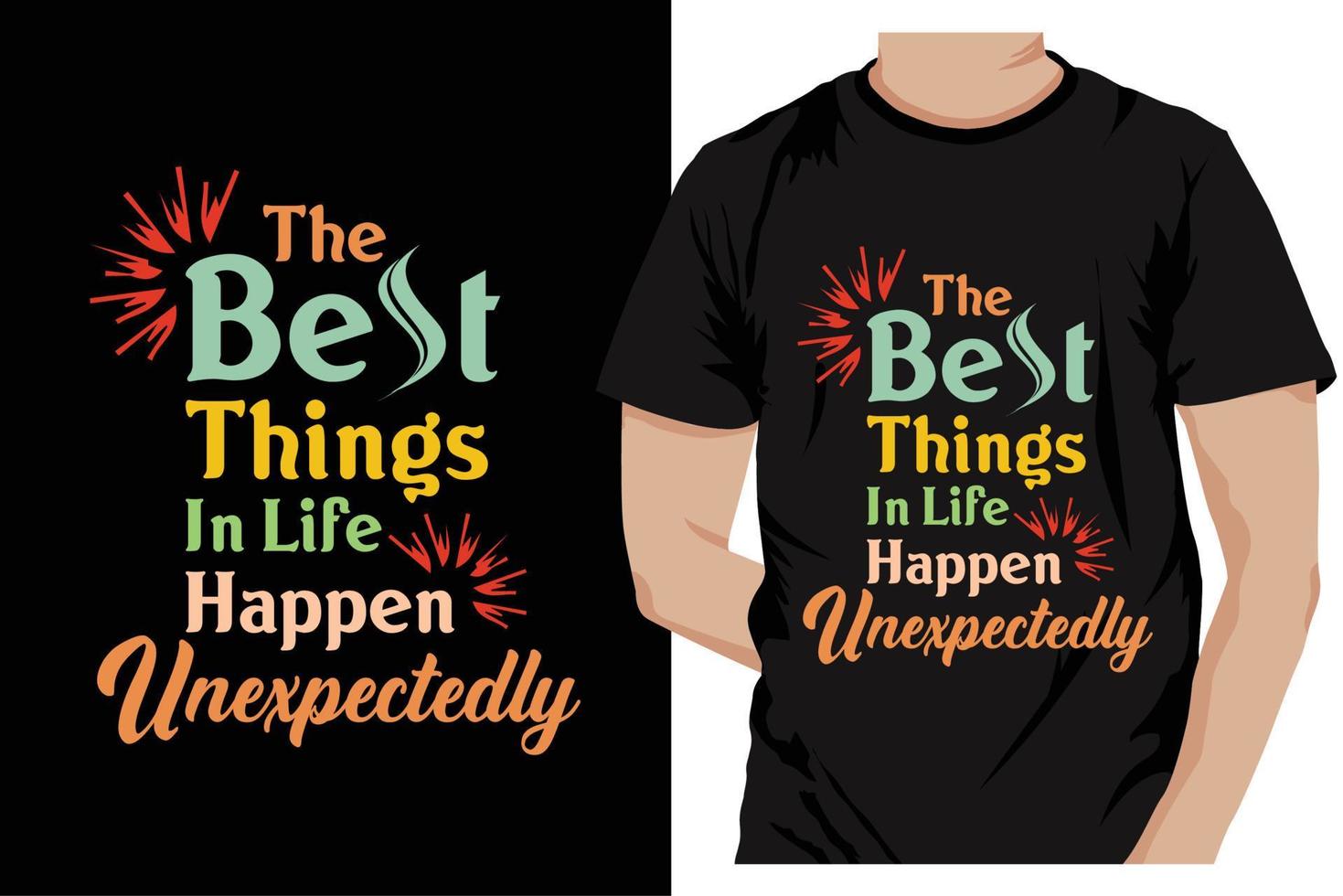 vie qoute typographie t shirt design vecteur