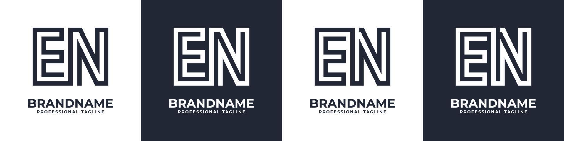 logo monogramme en simple, adapté à toute entreprise avec initiale en ou ne. vecteur