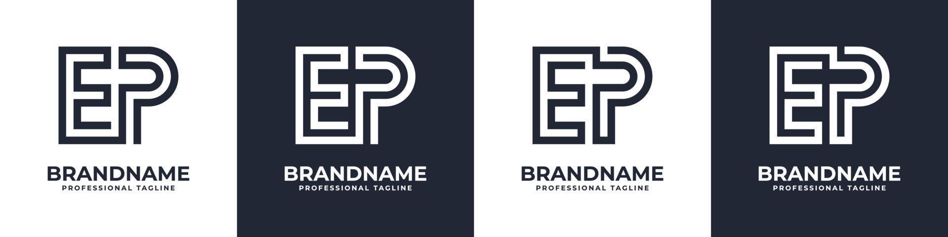 logo monogramme ep simple, adapté à toute entreprise avec initiale ep ou pe. vecteur