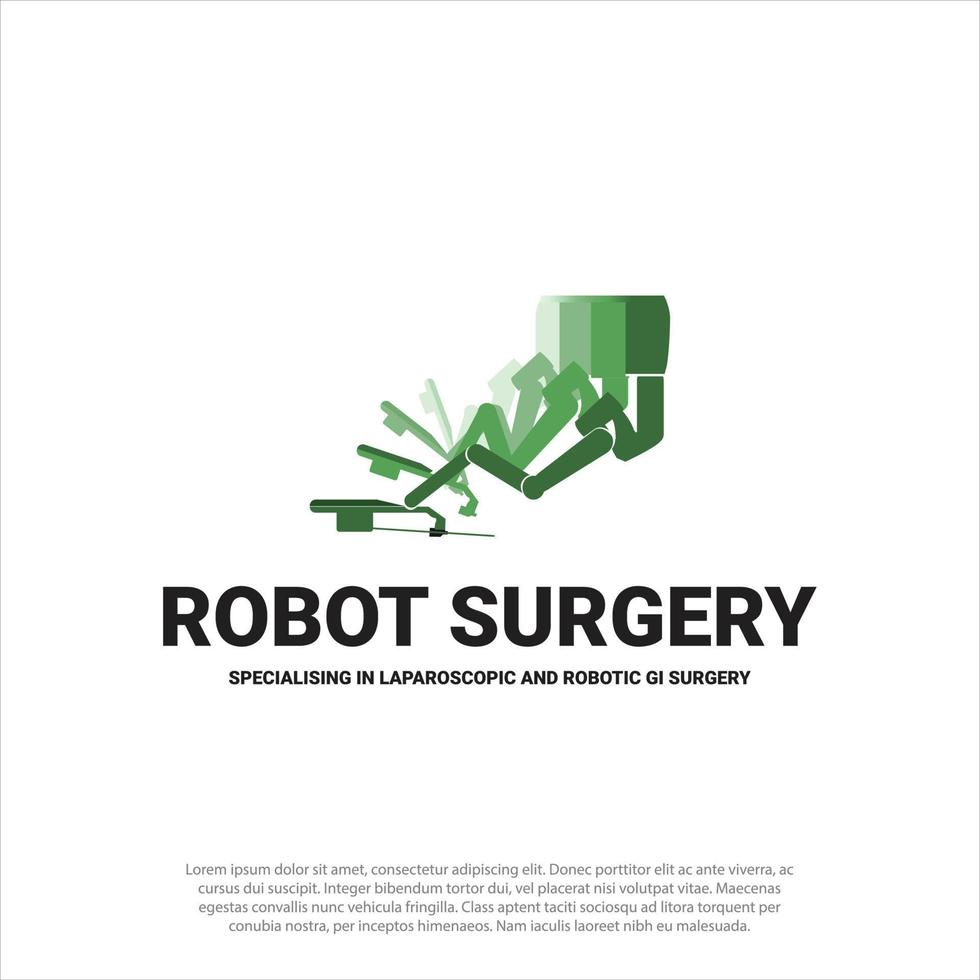 icône de chirurgie robotique. élément vert ou monocrome de la collection technologique. icône de chirurgie robotique pour bannières, infographies et modèles. vecteur