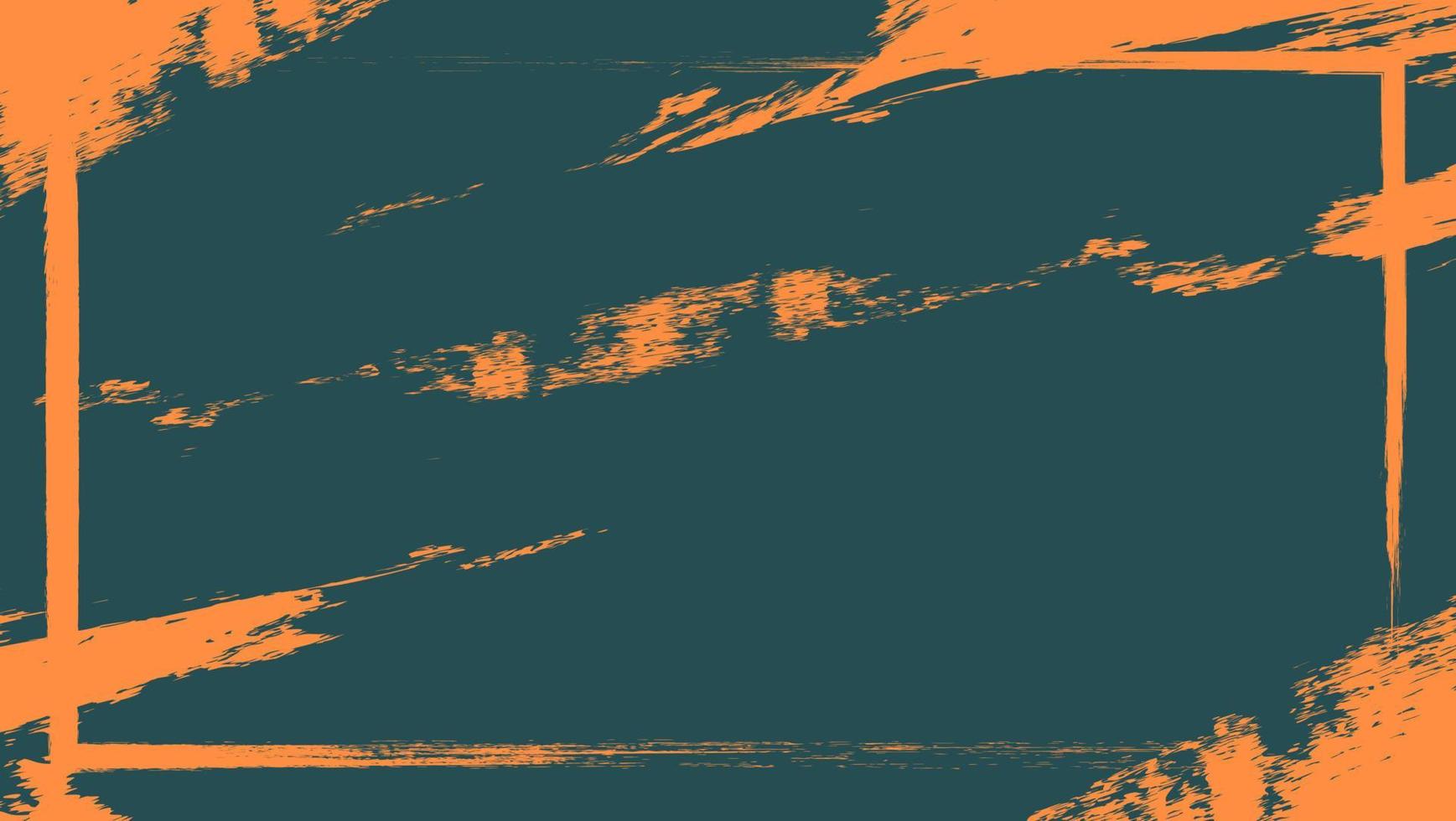 cadre abstrait texture grunge orange dans le modèle de fond sombre vecteur