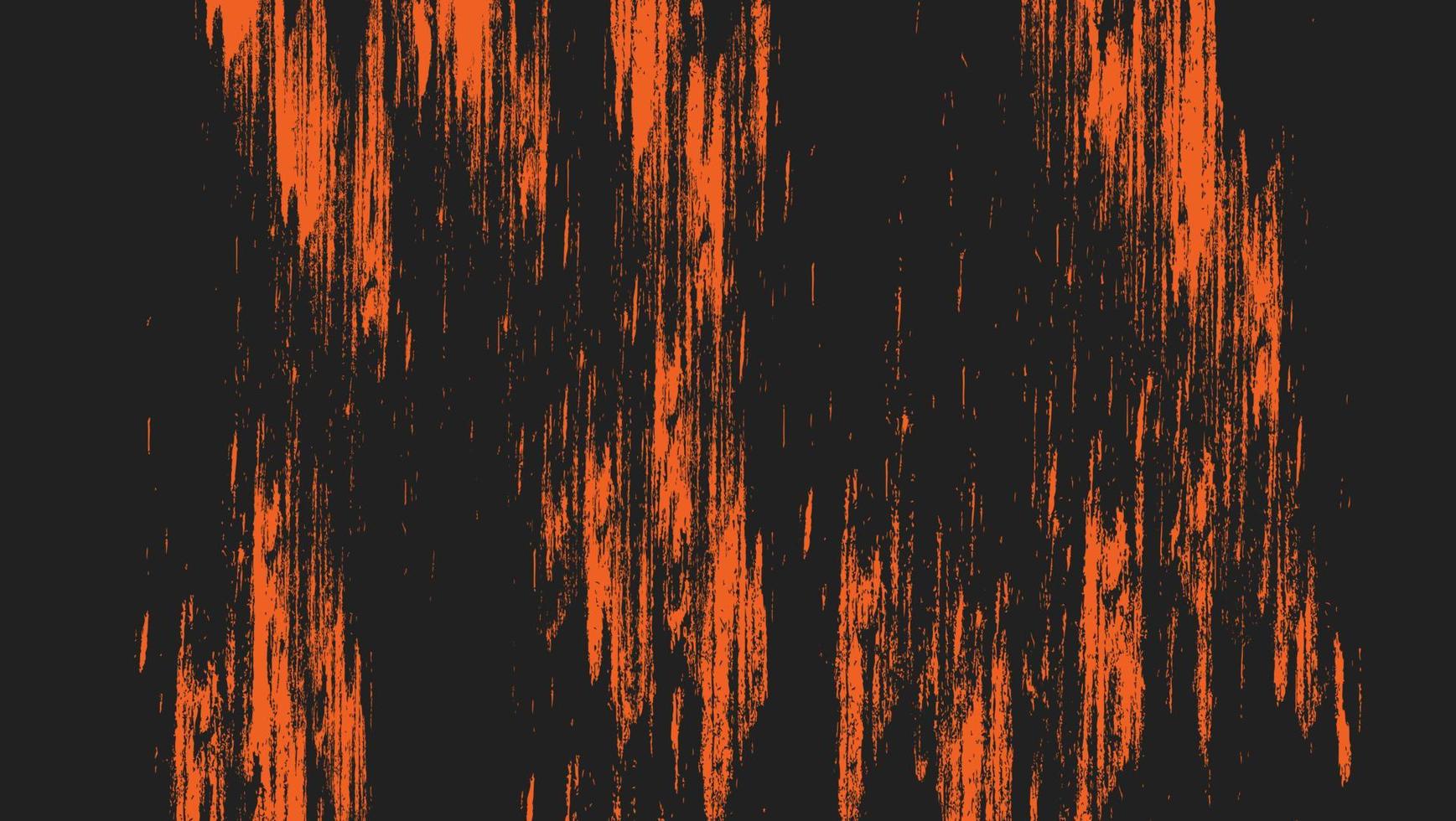 texture abstraite grunge rugueux orange sur fond noir vecteur