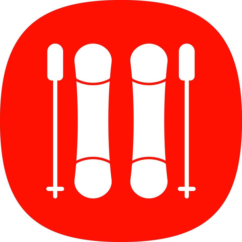 conception d'icônes vectorielles de ski vecteur