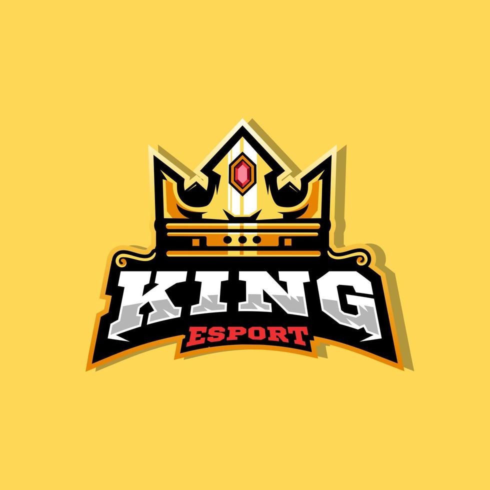 vecteur de conception de logo king esport avec un style de concept d'illustration moderne pour l'impression de badges, d'emblèmes et de t-shirts.