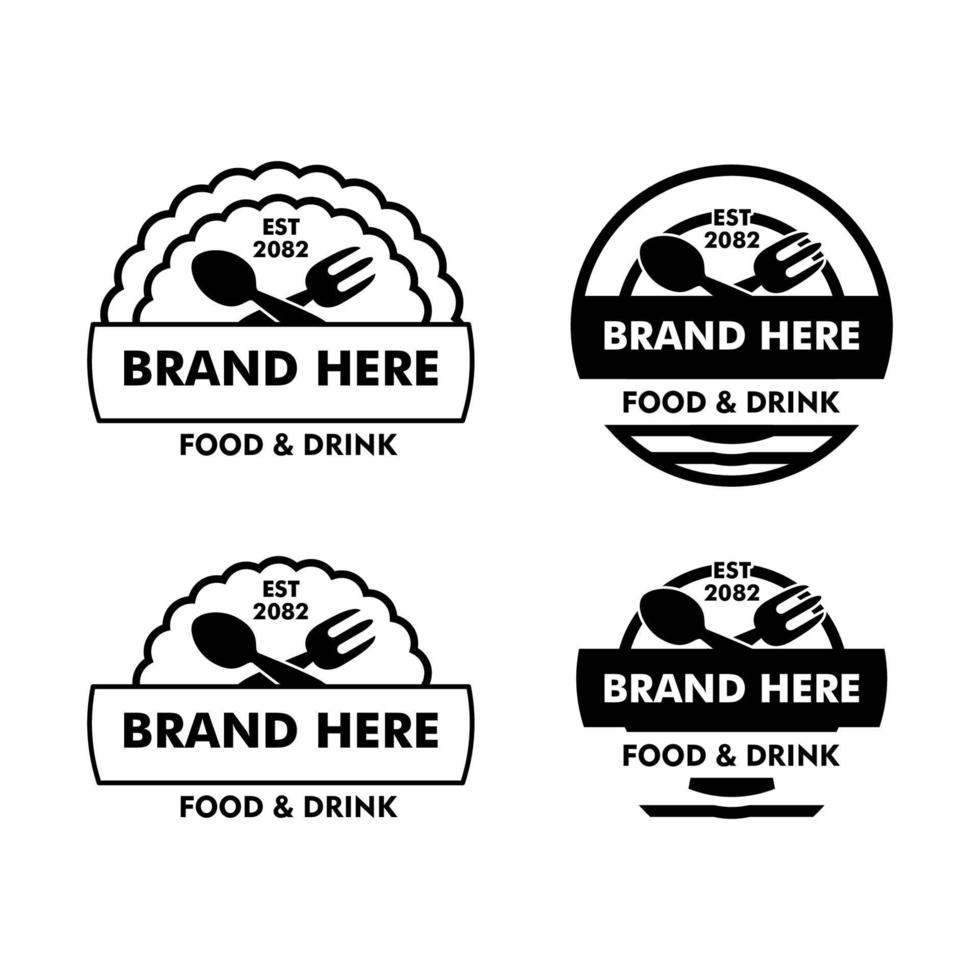 restaurant pour logo ou symbole dans un concept de design plat vecteur