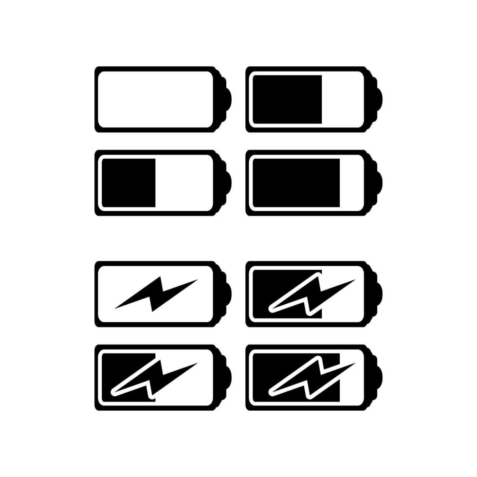 icône de batterie pour logo ou symbole vecteur