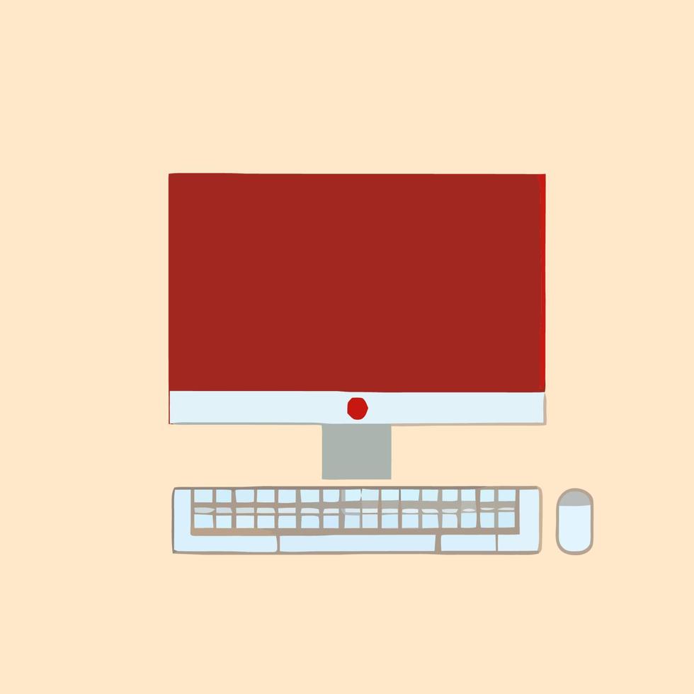 ordinateur icône conception pc illustration écran dessin animé vecteur bureau graphique
