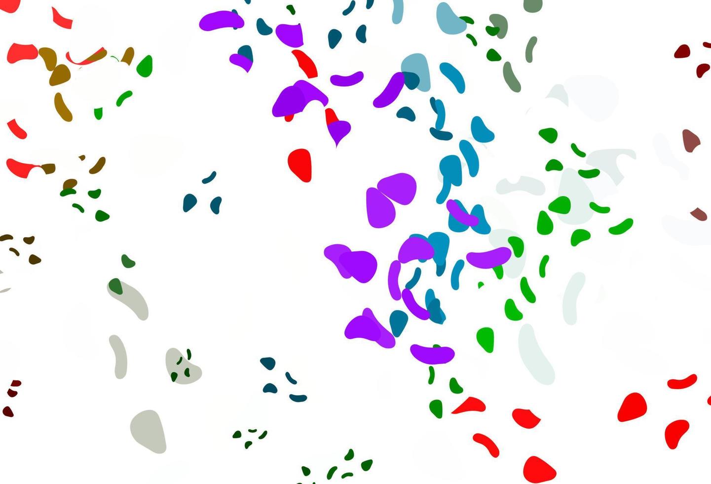 texture vectorielle multicolore légère et arc-en-ciel avec des formes aléatoires. vecteur