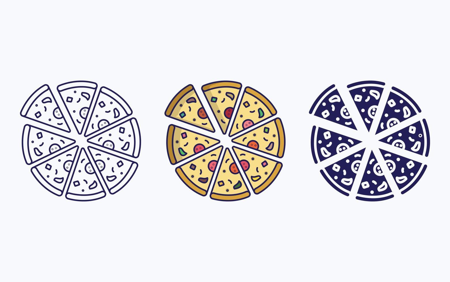 icône de pizza mexicaine vecteur